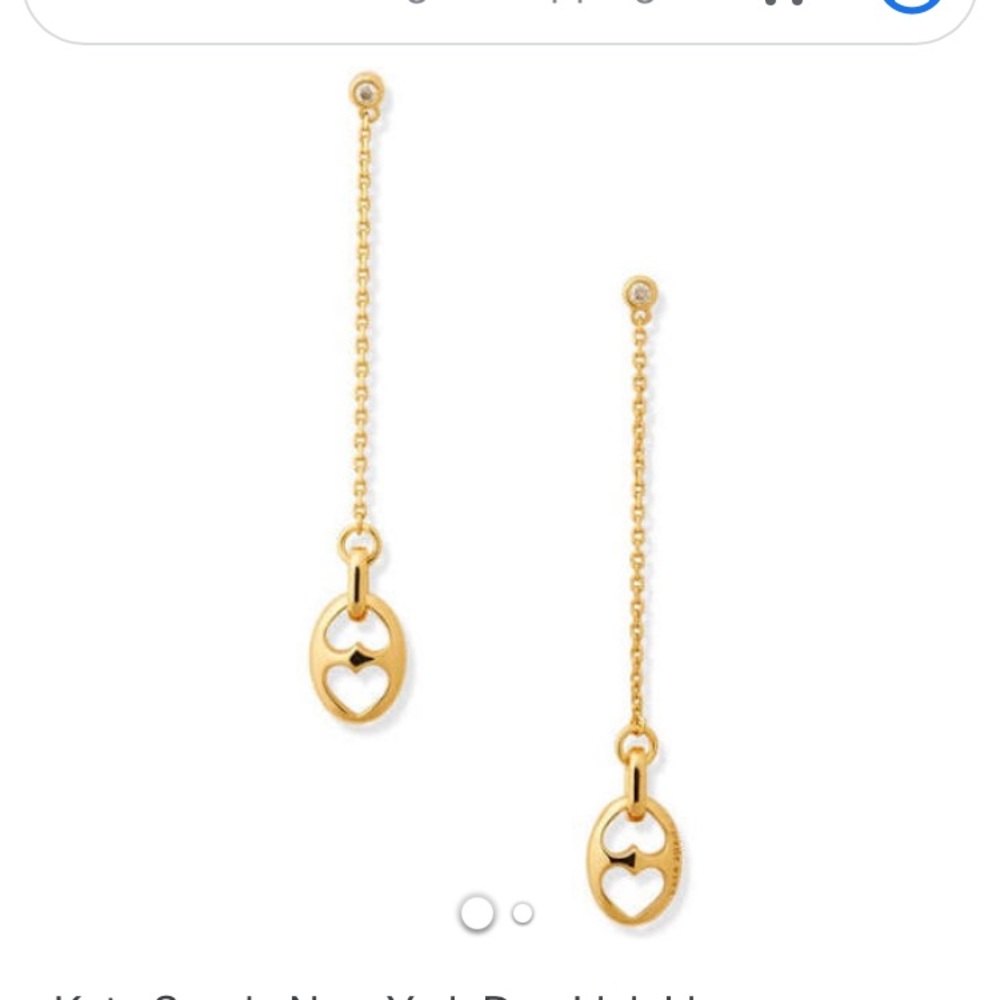 Kate Spade duo link linear earrings